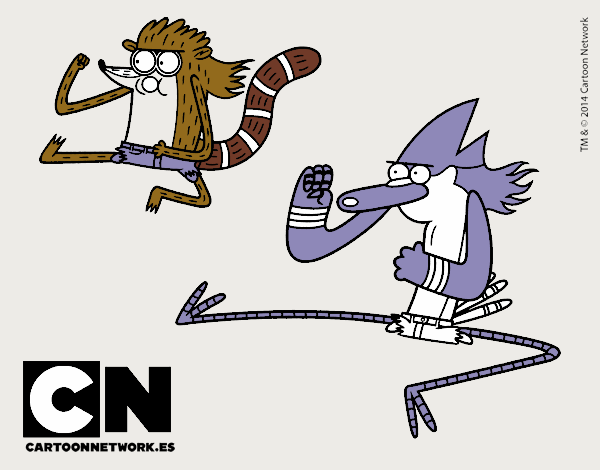 Mordecai y Rigby karatekas