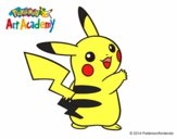 Dibujo Pikachu de espaldas pintado por karenj825