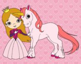 Dibujo Princesa y unicornio pintado por zoemarcato