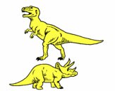 Triceratops y tiranosaurios rex