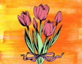 Dibujo Tulipanes con lazo pintado por adriana_12
