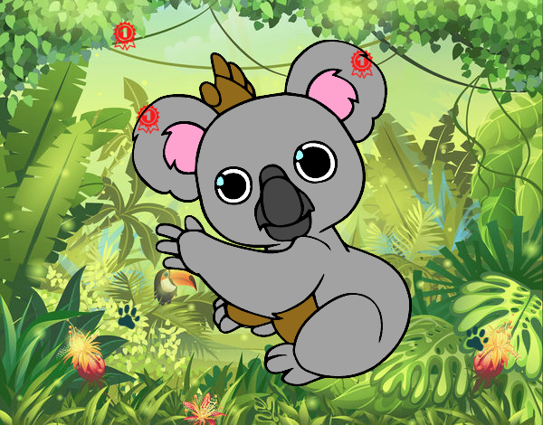 Dibujo Un Koala pintado por SelPuki