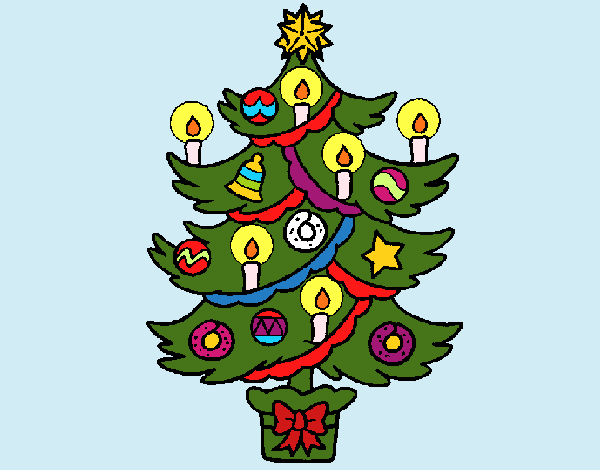 Árbol de navidad con velas