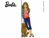 Barbie con cazadora de cuadros