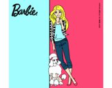 Barbie con cazadora de cuadros