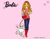 Dibujo Barbie con sus mascotas pintado por LunaLunita