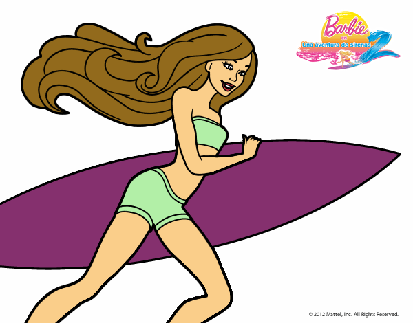 Barbie corre al agua