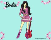 Dibujo Barbie rockera pintado por LunaLunita