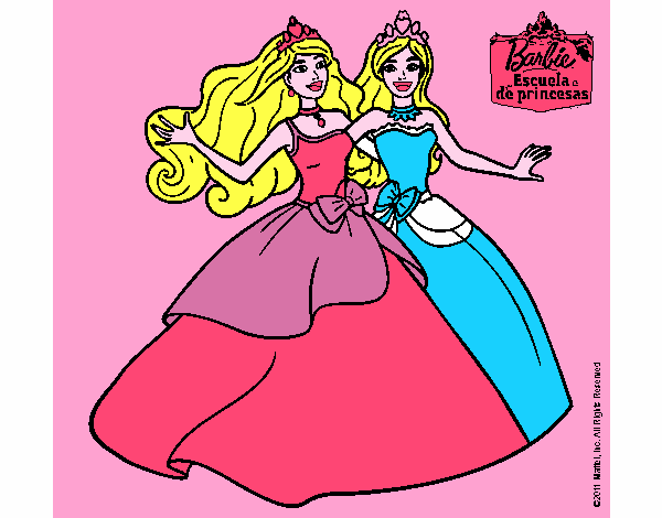 Barbie y su amiga súper felices