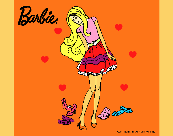 Barbie y su colección de zapatos