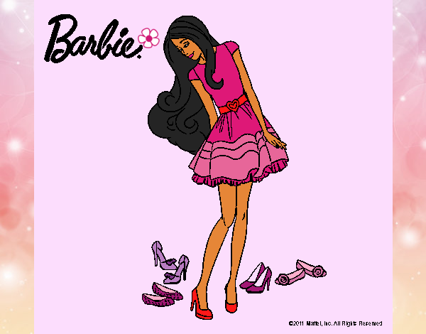 Barbie y su colección de zapatos