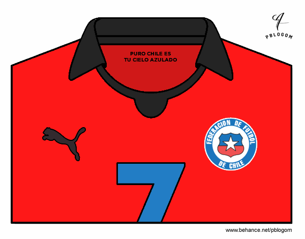 Camiseta del mundial de fútbol 2014 de Chile