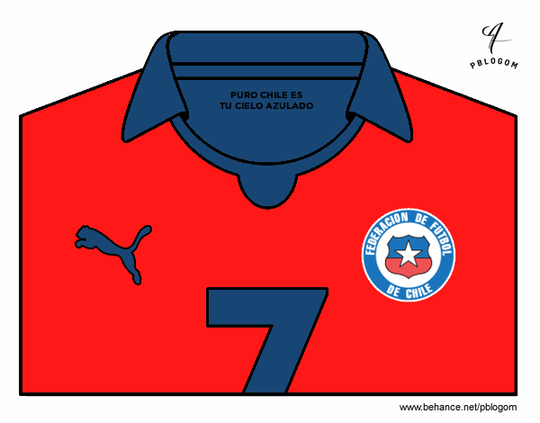 Camiseta del mundial de fútbol 2014 de Chile