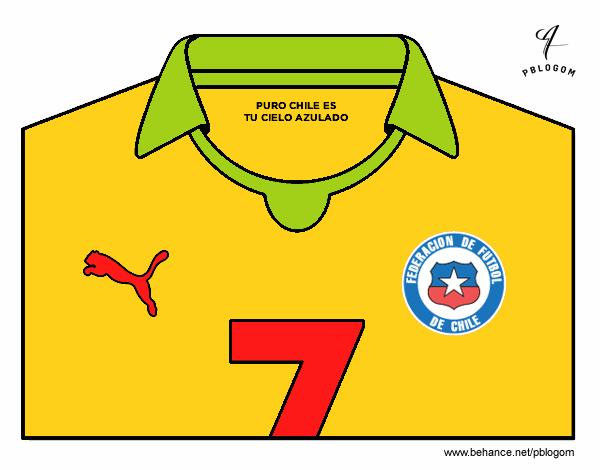 Camiseta del mundial de fútbol 2014 de Chile