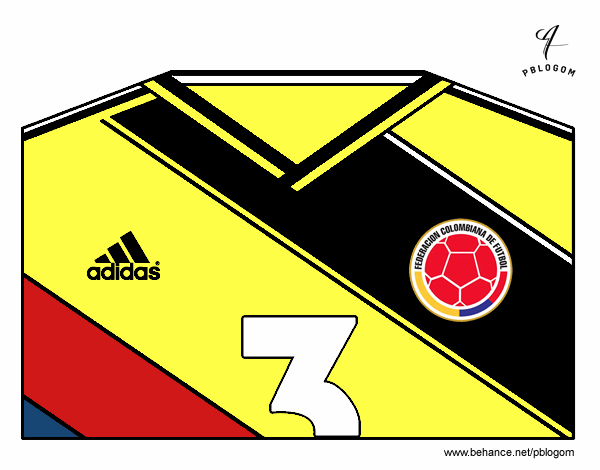 Camiseta del mundial de fútbol 2014 de Colombia