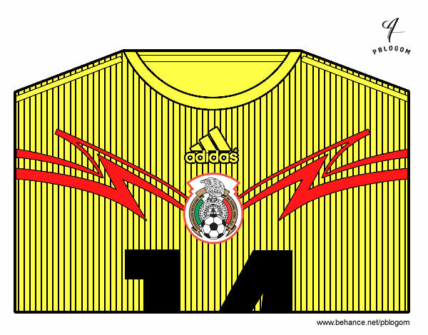 Camiseta del mundial de fútbol 2014 de México