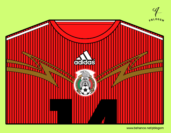 Camiseta del mundial de fútbol 2014 de México