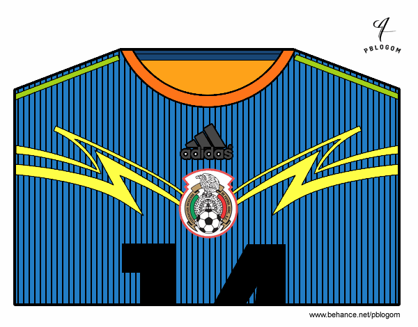 Camiseta del mundial de fútbol 2014 de México