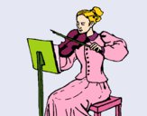 Dibujo Dama violinista pintado por LunaLunita