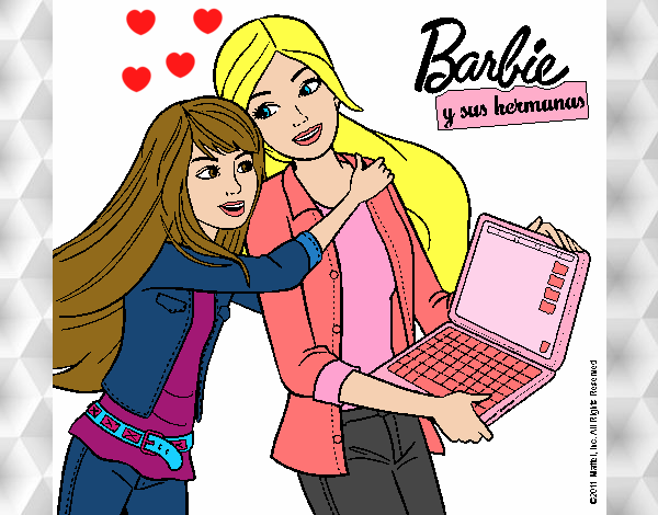 Dibujo El nuevo portátil de Barbie pintado por BFFLOVE