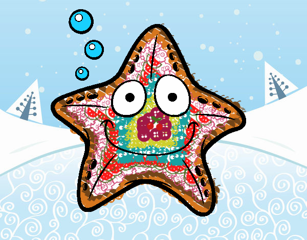 Dibujo Estrella marina pintado por AitanaPR
