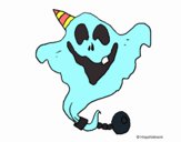 Fantasma con sombrero de fiesta