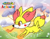 Fennekin corriendo