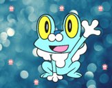 Froakie saludando