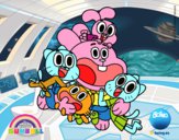 Gumball y amigos contentos