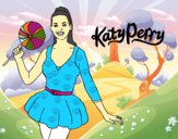 Dibujo Katy Perry con piruleta pintado por Camuuu