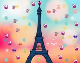 Dibujo La torre Eiffel pintado por superrita