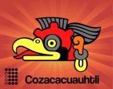 Dibujo Los días aztecas: el buitre Cozcaquauhtli pintado por fin147