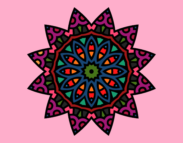 Dibujo Mandala estrella pintado por vero72