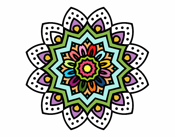 Dibujo Mandala flor natural pintado por maria787