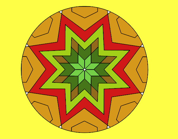 Dibujo Mandala mosaico estrella pintado por vero72
