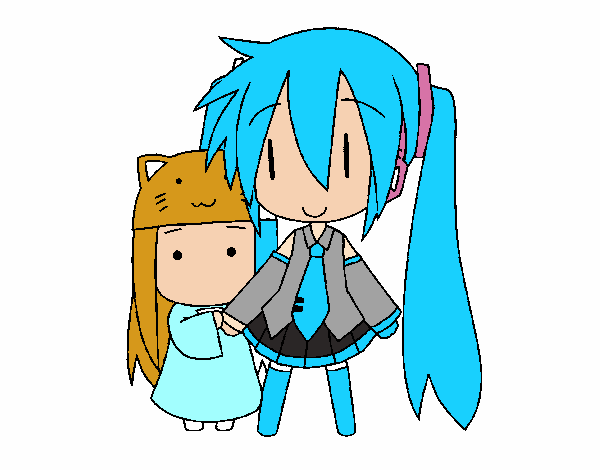 Miku y Kasane Chibi