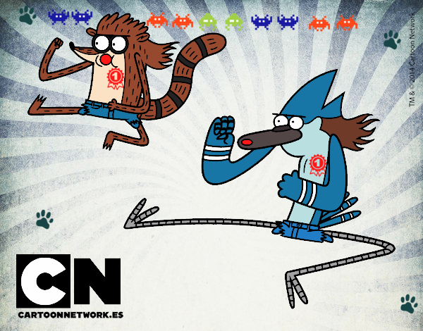 Mordecai y Rigby karatekas