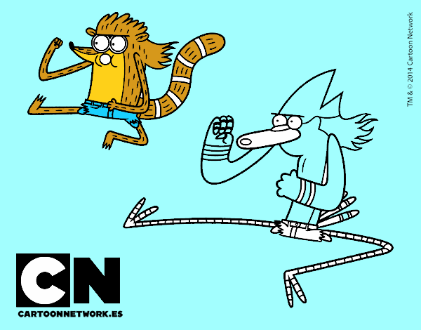 Mordecai y Rigby karatekas