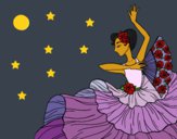Dibujo Mujer flamenca pintado por queyla