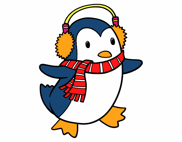 Pingüino con bufanda