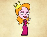 Dibujo Princesa coronada pintado por taia