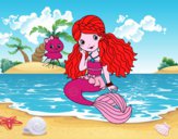 Dibujo Sirena y medusa pintado por taia