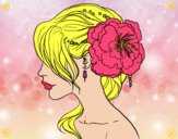 Dibujo Tocado  de novia con flor  pintado por stephany13