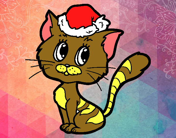 Un gato navideño