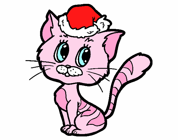 Un gato navideño