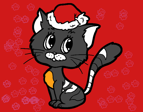 Un gato navideño