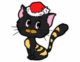 Un gato navideño