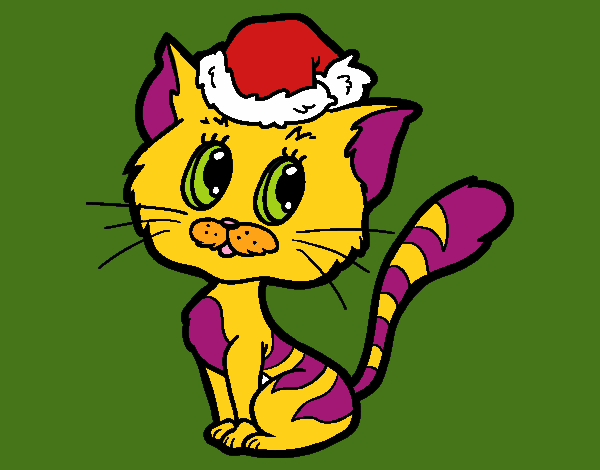 Un gato navideño