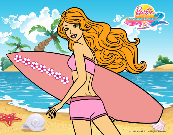 Barbie surfera