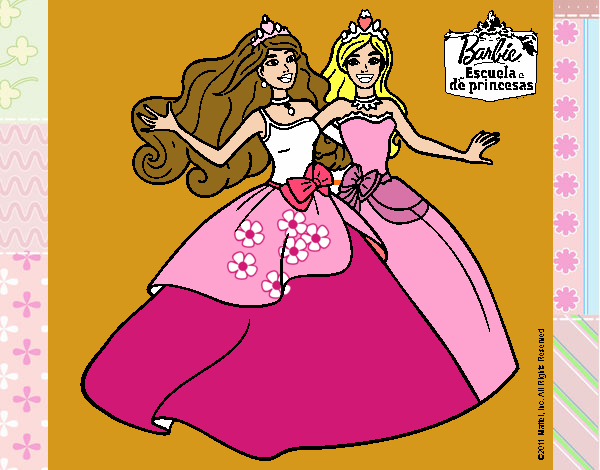 Barbie y su amiga súper felices